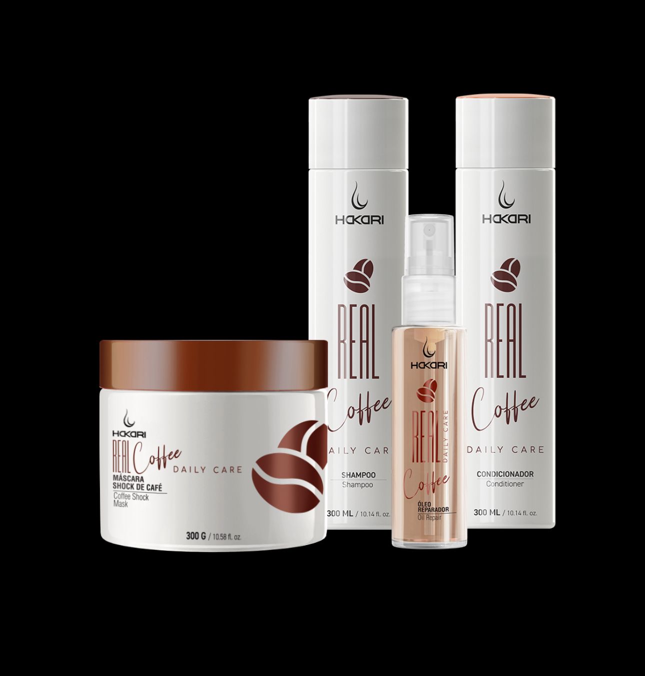 Kit Daily Care Cuidado En Casa Real Coffe 300ml - Hakari