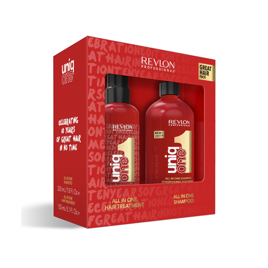 Kit Shampoo Todo en Uno + Tratamiento Uniq One - Revlon Professional