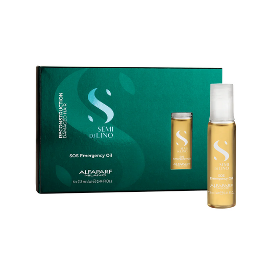 Ampolla De Reconstrucción Para Cabello Dañado SOS Emergency Oil [Semi Di Lino] - Alfaparf Milano