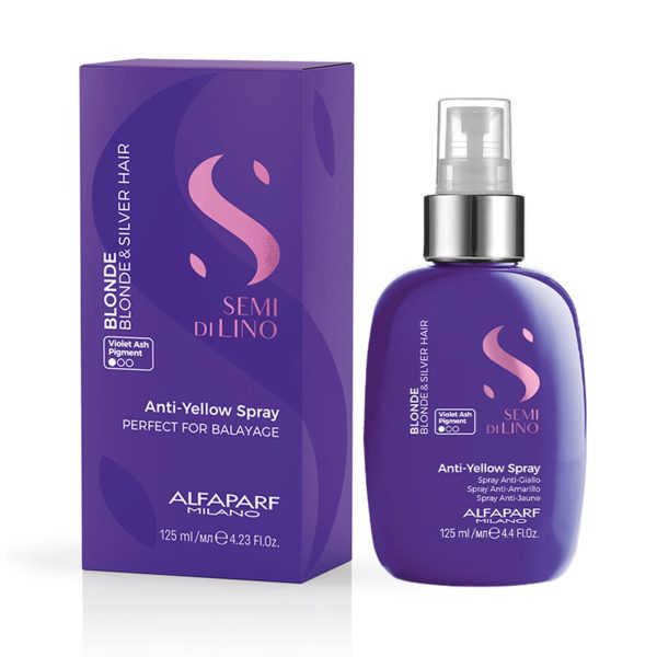 Spray Sin Enjuague Anti-Amarillo Para Cabello Rubio & Platinado [Semi Di Lino] - Alfaparf Milano