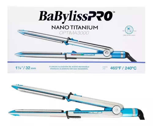 Plancha Alisadora Óptima 3000 Celeste - Babyliss Pro