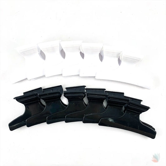 Ganchos Para Cabello Negro - Blancos x12