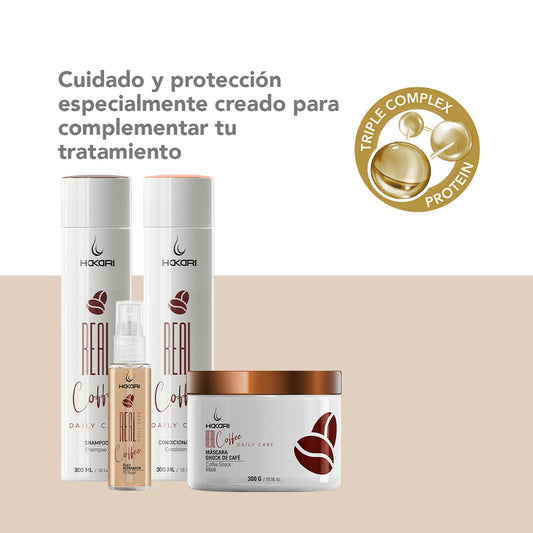 Kit Daily Care Cuidado En Casa Real Coffe 300ml - Hakari