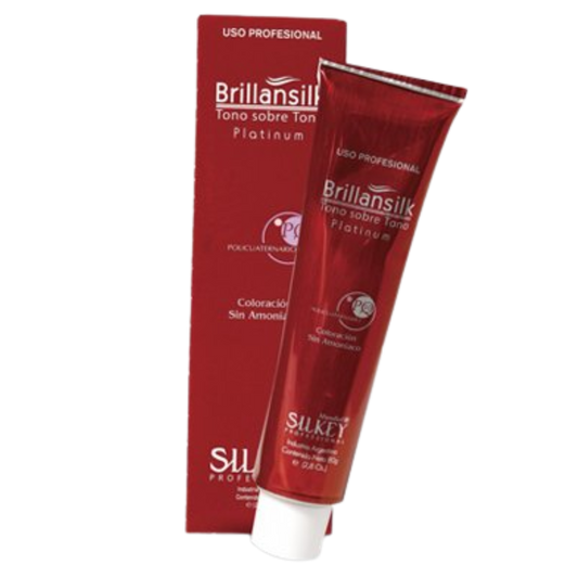 Tintura Sin Amoniaco BRILLANSILK Tono Sobre Tono Platinum (Naturales Cálidos) - SILKEY.