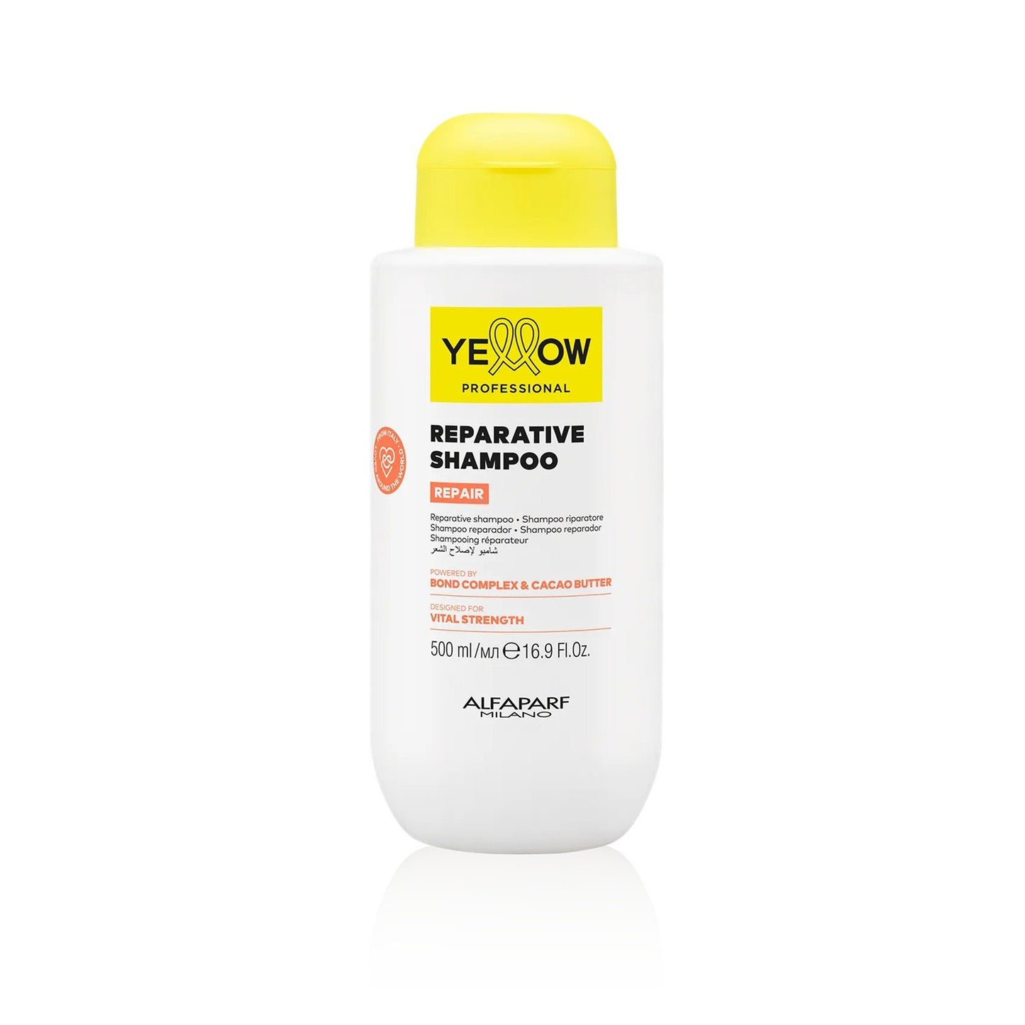 Shampoo Reestructurante (Reparación Cabello Dañado) + Proteína de Almendras & Cacao - Yellow
